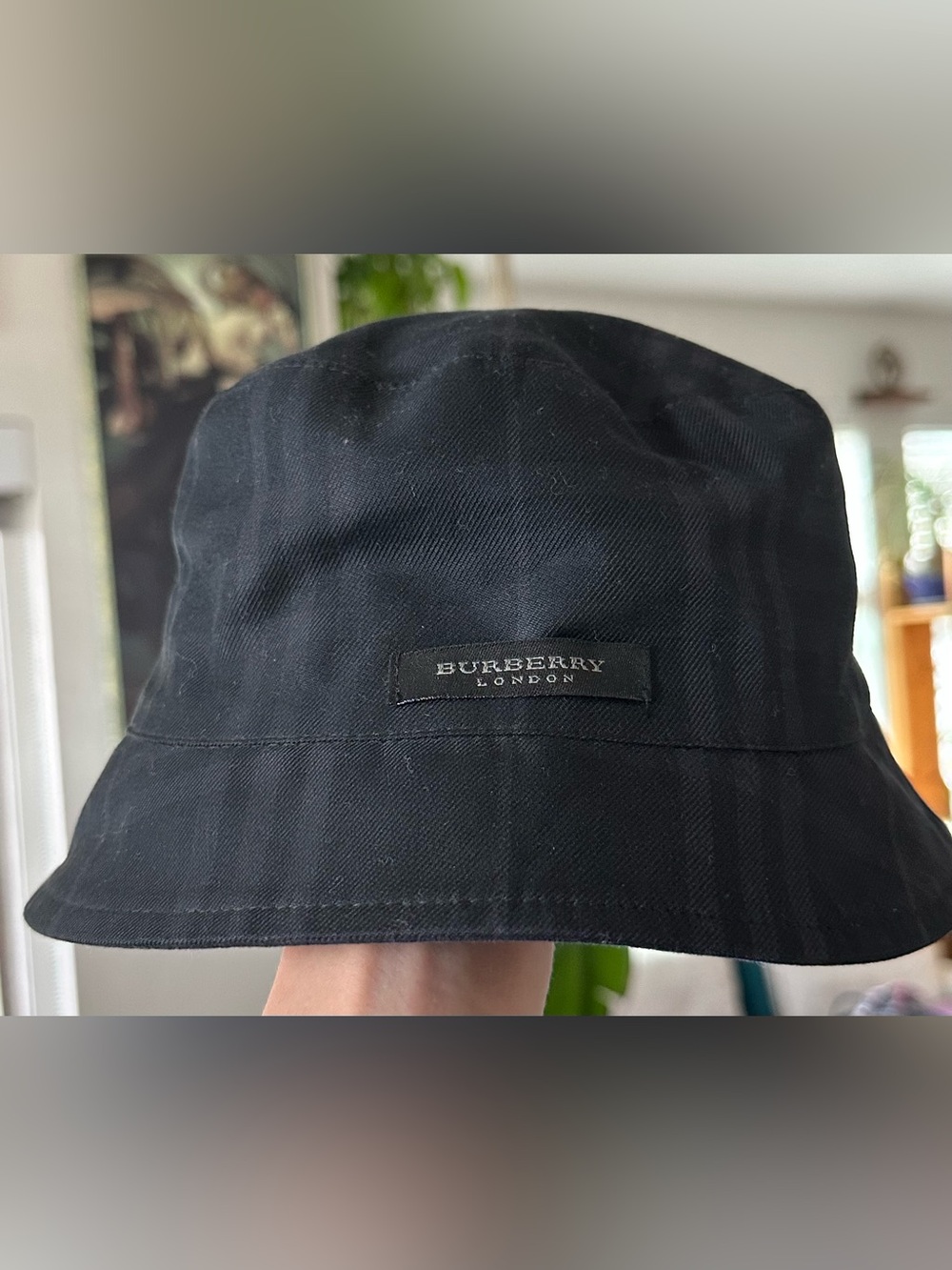 Burberry London Black Bucket Hat
